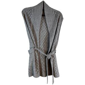 Elie Tahari Cardigan Sweater Women One size Knit Designer Neutral Minimalistic